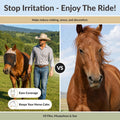 TSZ Fly Free Ride Horse Fly Mask Standard - UV-Resistant Breathable Mesh