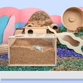 Niteangel Visible Hamster Digging Box for Syrian Dwarf Roborovski Campbell Hamsters Gerbils Mice Lemmings Degus or Other