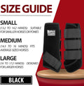 Jeffers Equine Protective Horse Boots 1 Pair Black, Safe Neoprene Leg Guards & Comfortable Fit, Durable Strap Closures, 