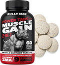 Bully Max Dog Muscle Builder Chewable Tablets - Vitamins & Supplements for Muscle Gain & Growth for Puppy & Adult Dogs - Vet-Recommended Dog Multivitamin for Al