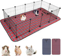 C&C Cage for Guinea Pigs, Guinea Pig Playpen with Mat, 12 Panels