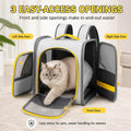 Vivicreate Cat Backpack Carrier for Dogs and Cats Kittens Rabbits, Foldable Mesh, Cat Carrier Backpack 15 Lbs, Pet Backpack Carrier for Walking, Camping and Cycling (Gray)
