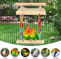 FrgKbTm Bird Perches Cage Toys Parrot Wooden Platform Play Gyms Exercise Stands with Acrylic Wood Swing Ferris Wheel Chewing for Animals Green Cheeks, Baby Lovebird, Chinchilla, Hamster Budgie