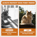 Cat Netting,Balcony Netting for Pets,Steel Wire Reinforced Balcony Screen for Pets, Anti-Fall Cat Net for Balcony and Wi