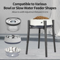 PROERR Raised Single Dog Bowl Stand for Medium Large,Adjustable 12-16" Tall