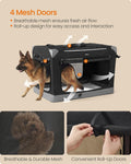 Feandrea Collapsible Dog Crate, Portable Pet Travel Crate, 42 Inches