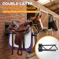 4 Pack Wall Mounted Saddle Racks with Pad Bar,Heavy Duty Black Saddle Rack, Sturdy Saddle Rack for British Western Saddl