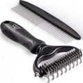 Pat Your Pet Deshedding Brush & Metal Comb Grooming Combo for Cats & Dogs