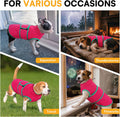 Queenmore Dog Anxiety Vest,Breathable Dogs Stress and Anxiety Relief Jacket,Lightweight Calming Shirt for Dogs,Dog Anxiety Hoodie Calming Care for Separation,Thunder,Vet Visits,Rosered,M