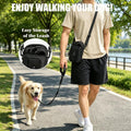3-in-1 Hands Free Double Dog Leash with Detachable Pouch,Waist Dog Leash for 2 Dogs with Reflective Stitches 4 Comfortab