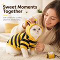 Cute Cat Bee Costume - Pet Halloween Apparel Bumble Bee Cosplay Clothes Antennae, Soft Warm Fleece Hoodie for Cats, Kitt