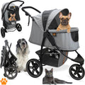 COOPER dog & pet robust buggy, jogger holds up to 32 kg / 70lbs, easy fold, multi-height adjustable soft touch handle, r