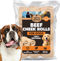BRUTUS & BARNABY Premium Beef Cheek Rolls for Dogs 10-12" - (3-Pack) Long Lasting, Natural Rawhide Alternative Chews, Id