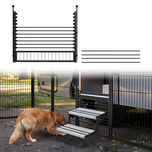 FXW RV Step Grid (Playpen Not Included) - Dog Barrier for RV Stairs, Fits Stairs Up to 26" Wide | Compatible with FXW Playpen | Patented