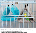 Yinprwi 2 Pack Warm Bird Nest House Shed Hut Parrot Sleeping Bed Hanging Hammock Snuggle Cave Birds Hut Hideaway Tent for Pet Parrot Macaw Budgies Cockatiels Cockatoo Lovebird Size S (Blue&Grey)