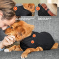 Suitical Recovery Suit for Dogs - XL Black - Dog Surgery Recovery Suit with Clip-Up System, Breathable Fabric for Spay, 
