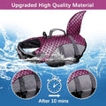 Kuoser Dog Life Jacket with Shark Fin, Ripstop Durable, Pink 2XL
