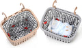 DEAYOU 2 Pack Rat Hammock for Cage, Chew Proof Small Animal Hanging Basket Bed with Hooks, Chinchilla Hideout Ferret Cag