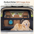 Dog Car Barrier for SUVs Trucks Sedans – 56" Wide Pet Divider for Back Seat & Cargo Area, Heavy-Duty Metal Frame with Ch
