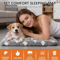Fogkiss Dog Bed Mat, Reversible Crate Pad & Cute Dog Bed - Machine Washable Kennel Mat with Ultra Soft for Small Dogs (Cool/Warm), 24" x 18", Grey⋆