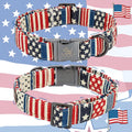 Elegant little tail Independence Dog Collar, Holiday Pet Collar Patriotic Dog Durable Dog Collars Girl or Boy Soft Pet Gift Adjustable Dog Collar for Small Medium Large Dogs