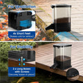 hygger 5L Solar Rechargeable Fish Feeder, Waterproof Pond Fish Food Dispenser for Outdoor Koi, Auto Timer Aquarium Feede