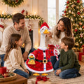 Christmas Porch Goose Outfits Santa Claus Costume for 23 Inch Lawn Statue