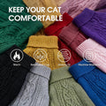 Cat Sweater Stretchy,19 Colors,6 Sizes,Snug Winter Cat/Dog Outfit