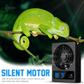 Reptile Ventilation Fan with Humidity Sensor and High-Temp Alarm, Fan Dehumidifier for Reptile Enclosure and Terrarium, 