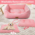 Zerbuger 25in Pink Rectangle Cat Dog Bed Machine Washable Sleeping Sofa