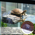 2-Pack Turtle Basking Platform, Basking Rock for Turtle Tank with Suction Cups, Bark & Stone Design Resin Tortoise Climb