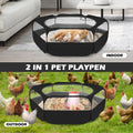 UWE Small Animal Playpen, Waterproof Foldable Pet Playpen, Black