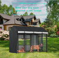 Outdoor Dog Kennel Cover, 8.1'Dx4.1'Wx6.06'H, Full Coverage Black