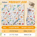 ondware 27.6In Self-Adhesive Cat Grooming Wrap, Anti-Escape Cat Restraint for Nail Clipping, Cat Swaddle Wrapping Cloth for Pet Cleaning & Beauty, for Cats up to 15lbs, Cat Gifts