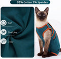 DENTRUN Cat Recovery Suit, Easy On Post-Surgery Onesie with Hind Legs