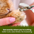 Rabbit Nail Clippers with 2 Size Safety Guide by Steel & Cedar – Professional Bunny Nail Trimmer for Safe & Precise Groo