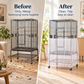 Universal Bird Cage Seed Catcher, Adjustable Bird Cage Cover 90-118''