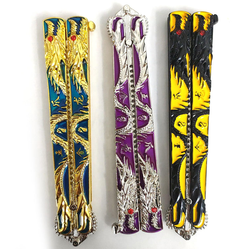 Butterfly Dragon Desk Fidget Comb, Red-Eyed Dragon Embossing(871)