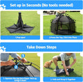 EighteenTek® Catio Outdoor Cat Enclosure 3-Tier Pop up Cat Tent Playpen | Portable Kitten Catio Tower | Pet Playpen Indoor/Outdoor Cats Enclosed | Play Tents for Patio Balcony Courtyard Camping