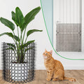 24 Pack Scat Mat for Cats , Cat Spike Deterrent Mats with 20 U-Shaped Stakes, Indoor Outdoor Pet Training Mat for Cats &