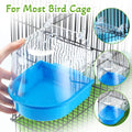 Honeydak 3 Pieces Clear Bird Bath for Cage Parakeet Bird Cage Accessories Hanging Bath Box Parrot Bathing Tub with Clear View for Cockatiel Conure Canary Budgies Parrots Blue Green White
