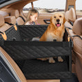 PETICON Large Dog Car Seat, Back Seat Extender for Dogs with 3 Mesh Windows, Waterproof Medium Carseat for Dogs with Hard Bottom, Pet Seat Cover for Cars, Trucks and SUVs
