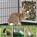 JarThenaAMCS 2Pcs Rabbit Hay Feeder Bag with 2 Holes 11.5 x 9 Inch Mushroom Guinea Pig Hanging Hay Feeding Bag Storage D