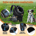 YUDODO Dog Front Carrier Backpack, Adjustable Breathable Pet Carrier for Small Dogs Cats, Ventilated Puppy Back Pack with Safety Belt, Lightweight Doggy Backpack for Hiking Outdoor (Black, M)