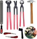 8Pcs Farrier Hoof Tool Kit, Horse Hoof Trimming Tools, For Horses Cattle
