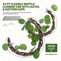 Reptile Jungle Climbing Vines with Leaves, 3-Strand Bendable Branch