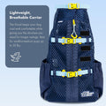 K9 Sport Sack Kloud - Extra Small, Blue - Ideal for Dogs with 9-12” Back Length - Ultra-Light Mesh Backpack Carrier with