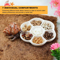Eiito Reptile Food Bowl,Hermit Crab Lizard Gecko Ceramic Food Dish, 7 Compartments Anti-Turning Bearded Dragon Food & Wa