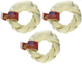 IMS PET Cadet Rawhide Treats Gourmet 5" Braided Rawhide Donut Pack of 3