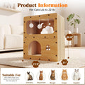 GTPLAYER 2‑Level Corrugated Cardboard Cat Condo, Multi‑Functional Indoor Cat Furniture for Kittens & Adult Cats Up to 22